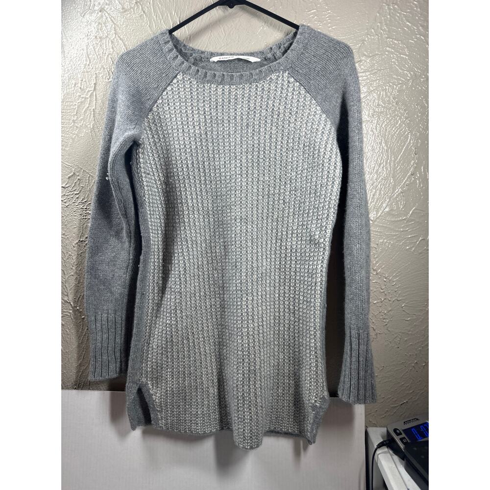 Athleta‎ Sierra Wool Cashmere Blend Knitted Sweater Gray Womens Size Small